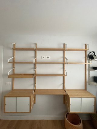 Estantería modular Svälnas Ikea de bambú