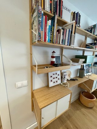 Estantería modular Svälnas Ikea de bambú