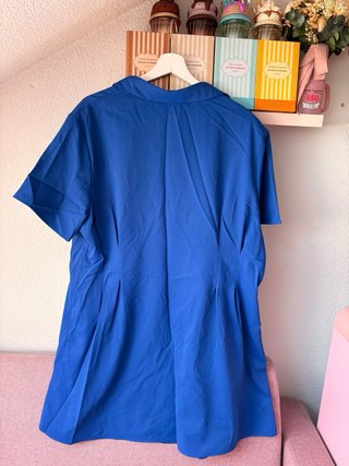 Vestido azul camisero con botones