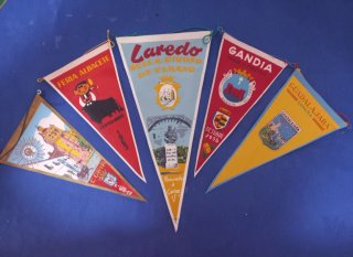 Lote Banderines Antiguos Ferias y Ciudades España