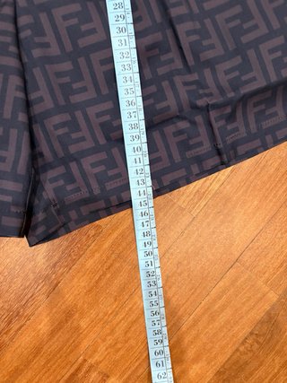 Fendi Pantaloncini, costume Nero Logo FF Marrone