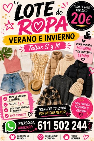 Lote Ropa Verano/Invierno Tallas S y M