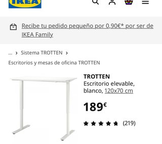 Escritorio Ikea Trotten Ajustable