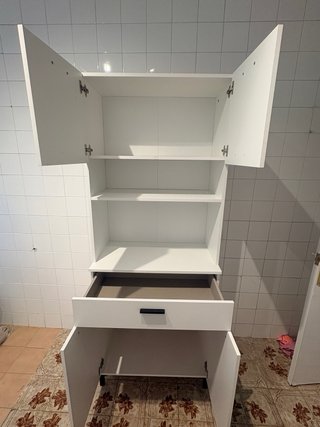 Mueble auxiliar cocina blanco