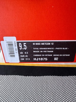 Nike Metcon 10 - Naranja y Negro