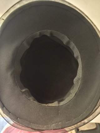 Sombrero negro mujer con plumas