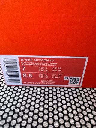 Nike Metcon 10 Negro Naranja