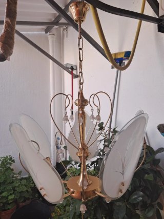 Lámpara de techo colgante dorada