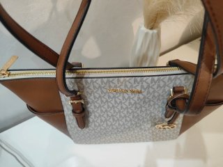 Borsa Michael Kors monogram beige/marrone