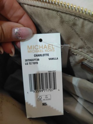 Borsa Michael Kors monogram beige/marrone