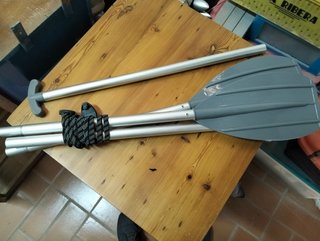 2 Remos Desmontables Aluminio y Plástico, no envío