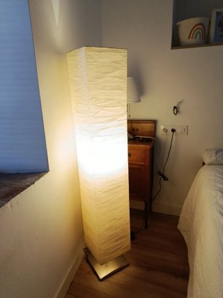 Lámpara de pie Ikea Beige/Plata
