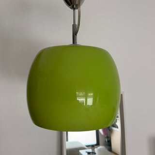 Lámpara colgante verde cristal