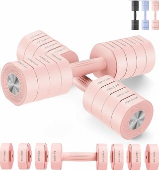 Mancuernas Merach Ajustables 2 en 1 Morado