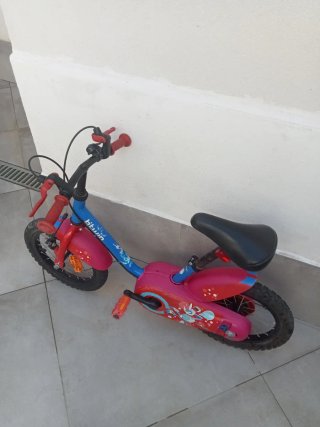 Bicicleta infantil 14 roja y azul