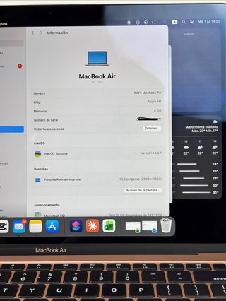Apple MacBook Air M1 256GB 8GB Oro Rosa