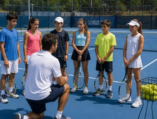 Clases de tenis, en La Manga del Mar Menor