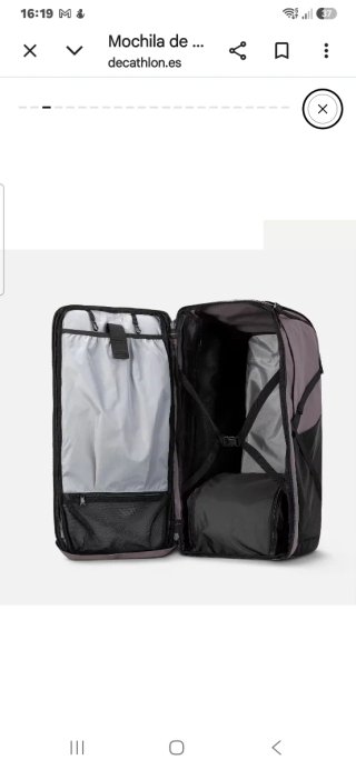 Mochila Montaña FORCLAZ Mujer 60+6L