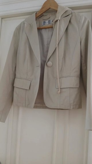 Chaqueta Cif People beige T.38 de algodón