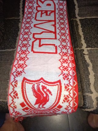 Bufanda Liverpool FC Roja y Blanca