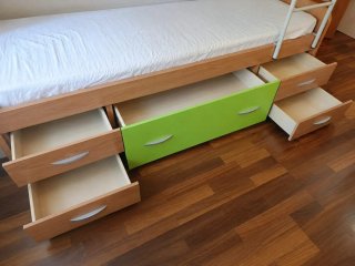 Cama tren litera infantil de madera