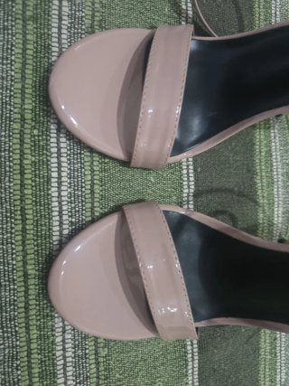 Sandalias T39 tacón alto 11cm rosa