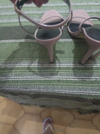 Sandalias T39 tacón alto 11cm rosa