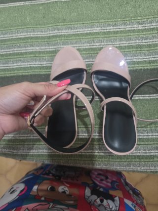 Sandalias T39 tacón alto 11cm rosa
