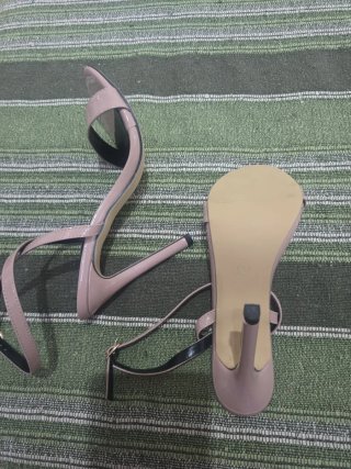 Sandalias T39 tacón alto 11cm rosa
