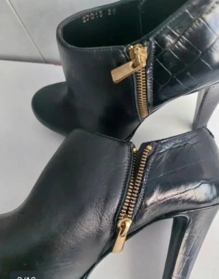 Botines ANGARI piel mujer talla 39 negros