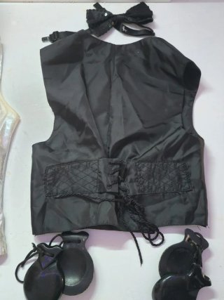Conjunto Disfraz Fiesta Rosa y Plateado