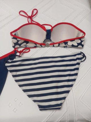Bikini Talla 40 Azul y Blanco
