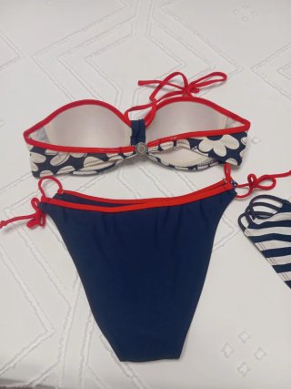 Bikini Talla 40 Azul y Blanco