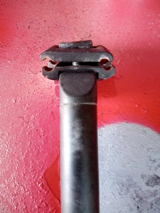 Tija sillín bicicleta negra