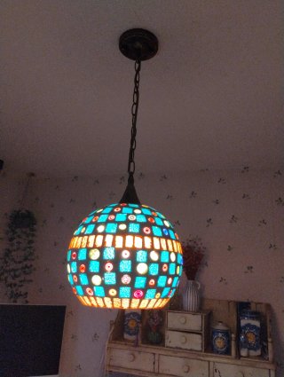 Lámpara Techo Cristal Murano Multicolor