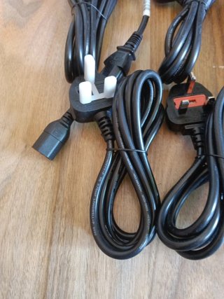 6 Cables de Corriente Negro