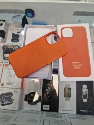 Funda iPhone 14 Piel  Naranja