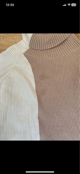 Jersey Mango cuello alto bicolor
