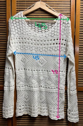 Jersey de punto calado estilo boho