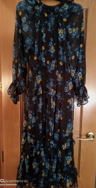 Vestido largo estampado floral