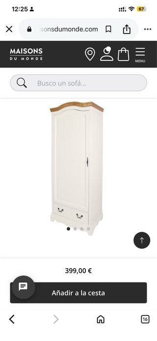 Guardaroba Maison du Monde in legno bianco rustico
