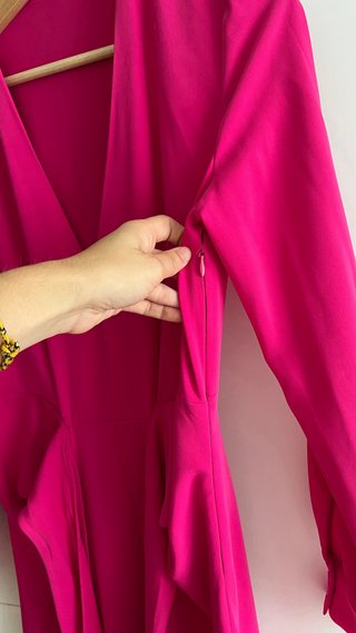 Vestido Mango rosa fucsia