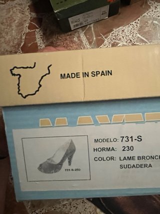 Zapatos de tacón marrón / bronce