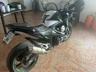 Kawasaki Z800e Naked Negra, Verde y Blanca
