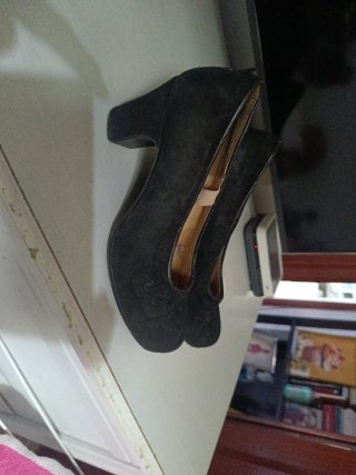 Zapatos de tacón flamenco negros