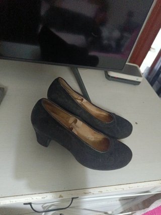 Zapatos de tacón flamenco negros