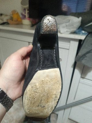 Zapatos de tacón flamenco negros