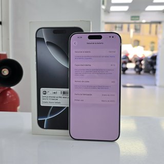 iPhone 16 Pro Max 256GB Blanco Como Nuevo Con Caja
