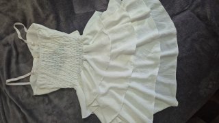 Vestido blanco con estrellas de mar