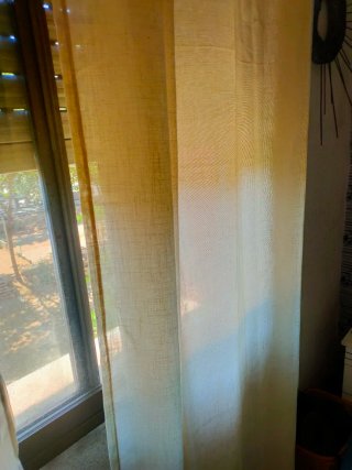 Cortinas Lino Natural Beige 245x140 Miulee